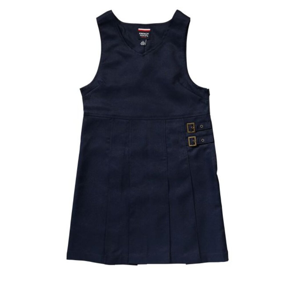 French Toast SY9075 Girls Double Buckle Jumper - Navy